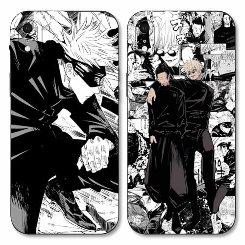 2 Stück Handyhülle für Apple iPhone XR Hülle 6.1'', Anime Motiv Gojo Satoru Itadori Yuji Manga Muster Schutzhülle Jungs Case Schutz der Linse Design Silikon Cover Stoßfest, Schwarz1 2 Stück Handyhülle für Apple iPhone XR Hülle 6.1'', Anime Motiv Gojo Satoru Itadori Yuji Manga Muster Schutzhülle Jungs Case Schutz der Linse Design Silikon Cover Stoßfest, Schwarz1 von LYUBFDC