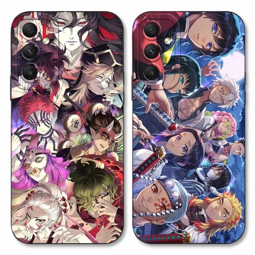 LYUBFDC 2 Stück Handyhülle für Samsung Galaxy A34 5G Hülle 6.5'', Anime Kamado Nezuko Tanjirou Zenitsu Kagaya Amane Manga Muster Schutzhülle Case Schutz der Linse Design Cover Stoßfest, Schwarz1 LYUBFDC 2 Stück Handyhülle für Samsung Galaxy A34 5G Hülle 6.5'', Anime Kamado Nezuko Tanjirou Zenitsu Kagaya Amane Manga Muster Schutzhülle Case Schutz der Linse Design Cover Stoßfest, Schwarz1 von LYUBFDC
