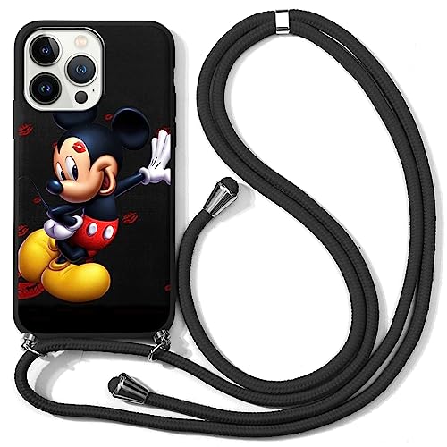 Handykette Handyhülle für Apple iPhone 11 6,1" Hülle mit Band, Weich Silikon Schutzhülle mit Kordel zum Umhängen Stoßfest TPU Case mit Schön Anime Muster für iPhone 11, Cute2 von LYUBFDC