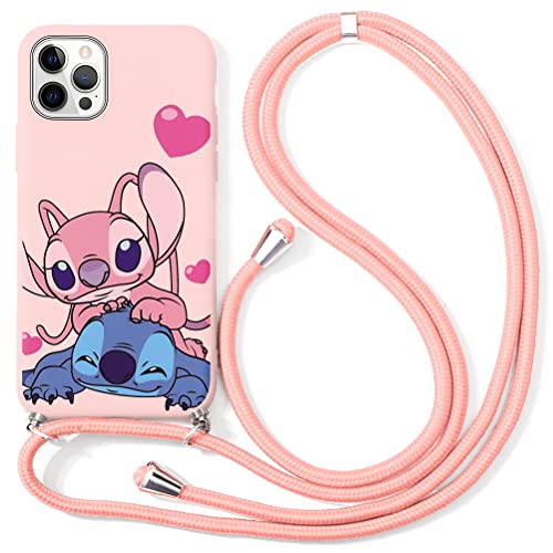 Handykette Handyhülle für Redmi Note 10 5G 6,5" Hülle mit Band, Schön Stitch Necklace Schutzhülle Weich Silikon Hülle mit Kordel zum Umhängen Stoßfest TPU Case für Redmi Note 10T 5G/Poco M3 Pro, 05 von LYUBFDC