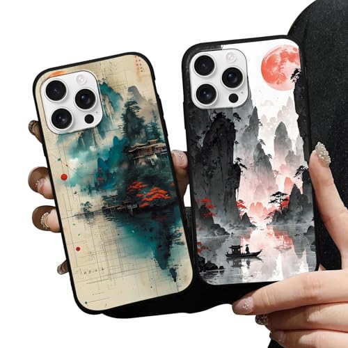 LYUBFDC 2 Stück Karikatur Landschaftsmalerei Handyhülle für iPhone 7 Plus/8 Plus Hülle 5,5",Aesthetic Tuschemalerei Boot Muster Design Mädchen Case,TPU Silikon Cartoon Stoßfest Schutzhülle,Cute LYUBFDC 2 Stück Karikatur Landschaftsmalerei Handyhülle für iPhone 7 Plus/8 Plus Hülle 5,5",Aesthetic Tuschemalerei Boot Muster Design Mädchen Case,TPU Silikon Cartoon Stoßfest Schutzhülle,Cute von LYUBFDC