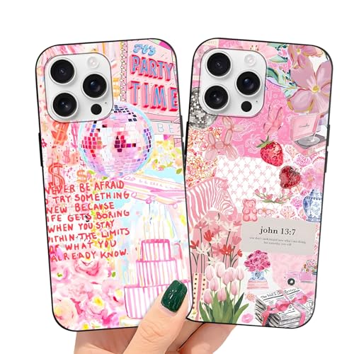 LYUBFDC 2 Stück Kawaii Aesthetic College-Stil Handyhülle für iPhone XR Hülle Schwarz 6,1",Cute Cartoon Süßes Puzzle Erdbeere Bogen Blume Muster Handyhülle Mädchen Case,Stoßfest Schutzhülle LYUBFDC 2 Stück Kawaii Aesthetic College-Stil Handyhülle für iPhone XR Hülle Schwarz 6,1",Cute Cartoon Süßes Puzzle Erdbeere Bogen Blume Muster Handyhülle Mädchen Case,Stoßfest Schutzhülle von LYUBFDC