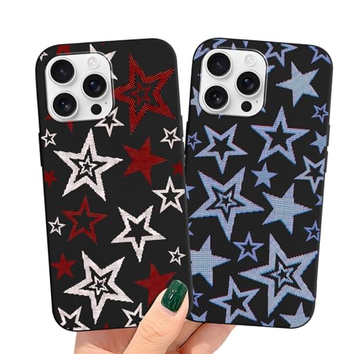 LYUBFDC 2 Stück Kawaii Aesthetic Stern Handyhülle für iPhone 16 Plus Hülle Schwarz 6,7",Cute Cartoon Süßes Farbe Pentagramm Muster Handyhülle Frauen Mädchen Case,TPU Stoßfest Schutzhülle LYUBFDC 2 Stück Kawaii Aesthetic Stern Handyhülle für iPhone 16 Plus Hülle Schwarz 6,7",Cute Cartoon Süßes Farbe Pentagramm Muster Handyhülle Frauen Mädchen Case,TPU Stoßfest Schutzhülle von LYUBFDC
