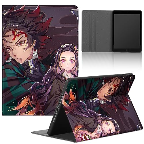 Tablet Hülle für Samsung Galaxy Tab A8(2021) X200/X205 10.5 Zoll, Anime Demon Slayer Kamado Tanjirou Inosuke Junge Cover, Schutzhülle PU Leder Flip Multi-Winkel Verstellbar Ständer Tablet Folio von LYUBFDC