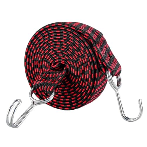 LYVQZPWLRFesseln Sie das Band, Elastisches Fahrradseil, 30 mm, elastischer Gepäckgurt for Motorräder, Gummi-Gepäckseil, Stretch-Spanngurte, verstellbares Band(Rosso) von LYVQZPWLR