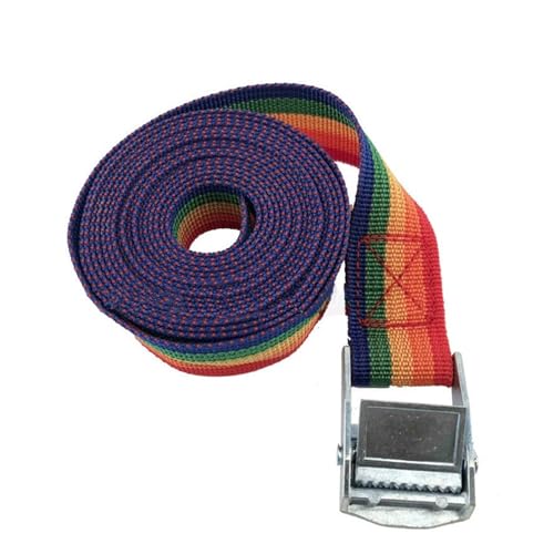 LYVQZPWLRFesseln Sie das Band, Ratschengurte 1m/2m Schnalle Zurrgurt Ladungsgurte Motorrad Fahrrad(Multicolore,2m) von LYVQZPWLR