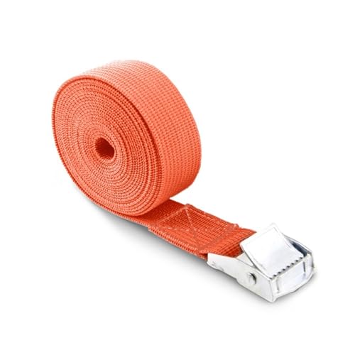 LYVQZPWLRFesseln Sie das Band, Ratschengurte 1m/2m Schnalle Zurrgurt Ladungsgurte Motorrad Fahrrad(Oranje,1m) von LYVQZPWLR