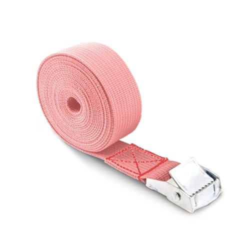 LYVQZPWLRFesseln Sie das Band, Ratschengurte 1m/2m Schnalle Zurrgurt Ladungsgurte Motorrad Fahrrad(Roze,2m) von LYVQZPWLR