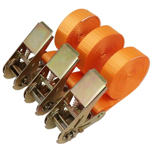 LYVQZPWLRFesseln Sie das Band, Ratschengurte 3 Stück 1-6M * 25mm Auto-Spannseil Zurrgurt Frachtgurt Ratschenfracht Festspannseil(2.5cm X 3meter) von LYVQZPWLR