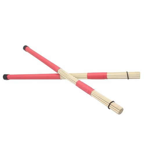 LYVQZPWLRTrommelbürsten, Drum Brushes Drum Bunch Sticks Drum Brush Sticks aus Holz 19 Bündel Drum Sticks for Snare Drums(Rosso) von LYVQZPWLR