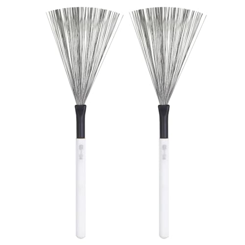 LYVQZPWLRTrommelbürsten, Trommelbürsten Drumsticks Ahorngriff Schlagzeuginstrumente Universal for Snare Drums(White) von LYVQZPWLR
