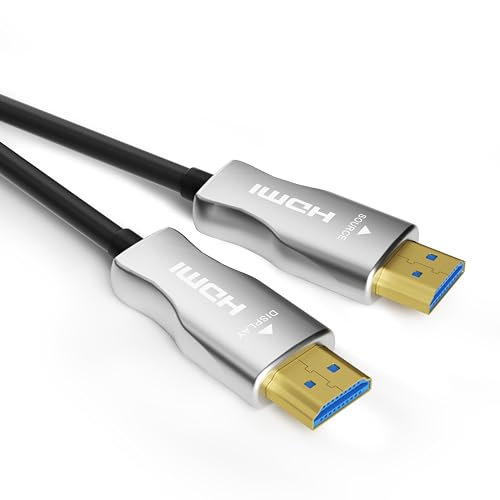 LYW 4K HDMI Glasfaserkabel 15m, Optisches HDMI Kabel 4K 60Hz 18Gbps HDR10 YUV4:4:4 3D ARC CEC HDCP 2.2 von LYW