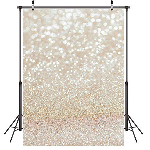 LYWYGG 5X7FT Golden Dot Fotografie Hintergrund Vinyl Bokeh Professional Neugeborene Baby Porträt Porträt Studio Requisiten Thema Video Studio Requisiten Geburtstag Hintergrund CP-124 von LYWYGG