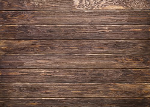 LYWYGG 7x5FT Thin Vinyl Braun Holz Hintergrund für Fotografen Retro Holz Wand Hintergrund Baumwolltuch Nahtlose für Party Fotografie Studio Requisiten CP-19-0705 von LYWYGG