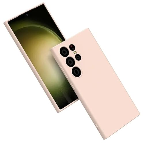 Für Samsung Galaxy S25Plus S25Ultra S24Plus S24 Ultra Hülle Weiches Flüssigsilikon Ultradünne stoßfeste Telefonrückseite, Sandrosa, Für S24 von LYWZDZQ