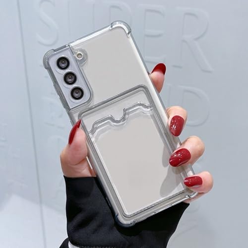 Kartentasche Brieftasche Klare Handyhülle für Samsung Galaxy A15 A25 A35 A55 A14 A24 A34 A54 A13 A23 A33 A53 S21 S22 S23 5G Stoßstangenabdeckung, Schwarz, A25 5G von LYWZDZQ