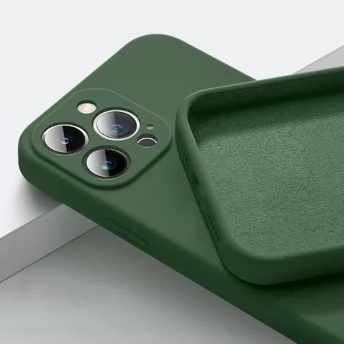 LYWZDZQ Flüssigsilikon-Handyhülle in fluoreszierender Gelbtönen für iPhone 16 15 11 12 13 14 Pro Max 16 Plus, stoßfeste Schutzhülle für die Rückseite, Dunkelgrün, für iPhone 16 Plus LYWZDZQ Flüssigsilikon-Handyhülle in fluoreszierender Gelbtönen für iPhone 16 15 11 12 13 14 Pro Max 16 Plus, stoßfeste Schutzhülle für die Rückseite, Dunkelgrün, für iPhone 16 Plus von LYWZDZQ