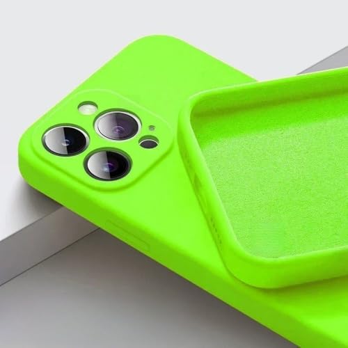 LYWZDZQ Handyhülle für iPhone 16 15 14 13 11 12 Pro Max 15 Plus, einfarbige Silikon-Schutzhülle gegen Stürze und Kollisionen, Fluoreszierendes Grün, für iPhone 16Pro Max LYWZDZQ Handyhülle für iPhone 16 15 14 13 11 12 Pro Max 15 Plus, einfarbige Silikon-Schutzhülle gegen Stürze und Kollisionen, Fluoreszierendes Grün, für iPhone 16Pro Max von LYWZDZQ