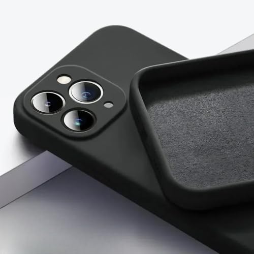 LYWZDZQ Handyhülle für iPhone 16 15 14 13 11 12 Pro Max 15 Plus Silikon Einfarbige Fall- und Kollisionsschutzhülle, Schwarz, Für iPhone 16Pro Max LYWZDZQ Handyhülle für iPhone 16 15 14 13 11 12 Pro Max 15 Plus Silikon Einfarbige Fall- und Kollisionsschutzhülle, Schwarz, Für iPhone 16Pro Max von LYWZDZQ