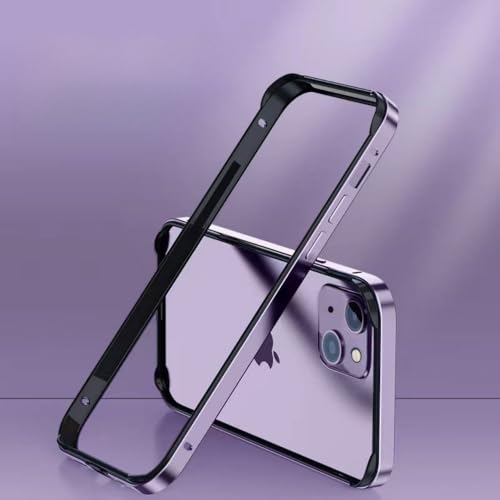 LYWZDZQ Hybrid-Silikonrahmen-Aluminium-Metall-Telefonhülle für iPhone 16 15 14 13 12 Pro Max Bessere Wärmestoßstange, Lila, für iPhone 14Plus LYWZDZQ Hybrid-Silikonrahmen-Aluminium-Metall-Telefonhülle für iPhone 16 15 14 13 12 Pro Max Bessere Wärmestoßstange, Lila, für iPhone 14Plus von LYWZDZQ
