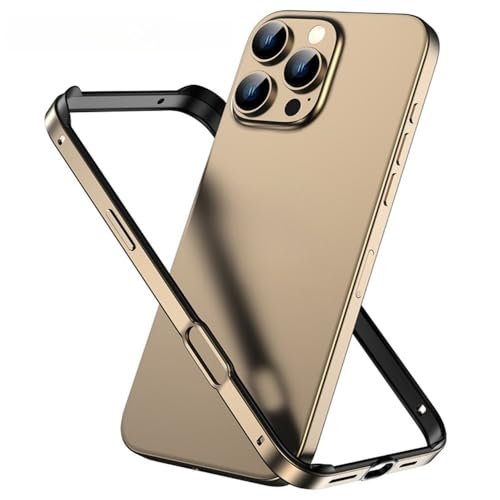 LYWZDZQ Hybrid-Silikonrahmen-Aluminium-Metall-Telefonhülle für iPhone 16 15 14 13 12 Pro Max Bessere Wärmestoßstange, Wüstengold, für iPhone 16 LYWZDZQ Hybrid-Silikonrahmen-Aluminium-Metall-Telefonhülle für iPhone 16 15 14 13 12 Pro Max Bessere Wärmestoßstange, Wüstengold, für iPhone 16 von LYWZDZQ