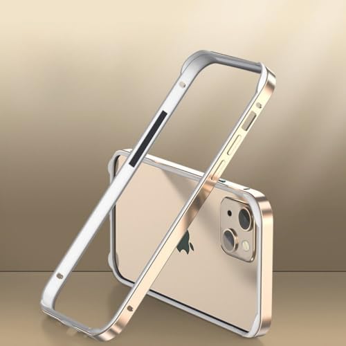 LYWZDZQ Hybrid-Silikonrahmen-Aluminium-Metall-Telefonhülle für iPhone 16 15 14 13 12 Pro Max Bessere Wärmestoßstange,Golden,Für iPhone 15 LYWZDZQ Hybrid-Silikonrahmen-Aluminium-Metall-Telefonhülle für iPhone 16 15 14 13 12 Pro Max Bessere Wärmestoßstange,Golden,Für iPhone 15 von LYWZDZQ
