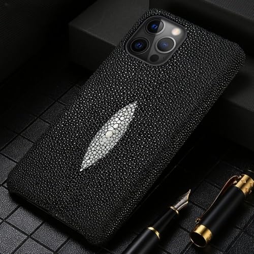 LYWZDZQ Leder-Handyhülle mit Rochenmuster für iPhone 16 15 12 13 14 Pro Max Plus 14Pro 15Pro 11 Promax, luxuriöse, stoßfeste Rückseite, Schwarz, für iPhone 15 LYWZDZQ Leder-Handyhülle mit Rochenmuster für iPhone 16 15 12 13 14 Pro Max Plus 14Pro 15Pro 11 Promax, luxuriöse, stoßfeste Rückseite, Schwarz, für iPhone 15 von LYWZDZQ