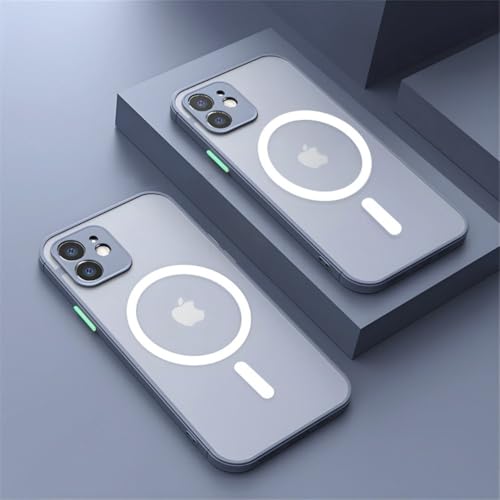 LYWZDZQ Luxuriöse, Matte Hülle für iPhone 15 14 13 12 11 Pro Max Plus, magnetisches kabelloses Laden, weiches Schutzzubehör, Grau, für iPhone 11 Pro LYWZDZQ Luxuriöse, Matte Hülle für iPhone 15 14 13 12 11 Pro Max Plus, magnetisches kabelloses Laden, weiches Schutzzubehör, Grau, für iPhone 11 Pro von LYWZDZQ
