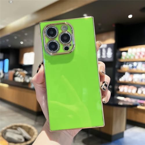 LYWZDZQ Luxuriöse Handyhülle mit plattiertem Rahmen für iPhone 16 15 14 13 12 11 Pro X Xs Xr Max 7 8 Plus SE, weiche, stoßfeste Rückseite, Fluoreszierendes Grün, für 7 Plus 8 Plus LYWZDZQ Luxuriöse Handyhülle mit plattiertem Rahmen für iPhone 16 15 14 13 12 11 Pro X Xs Xr Max 7 8 Plus SE, weiche, stoßfeste Rückseite, Fluoreszierendes Grün, für 7 Plus 8 Plus von LYWZDZQ