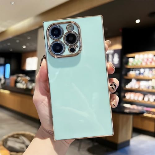 LYWZDZQ Luxuriöse Handyhülle mit plattiertem Rahmen für iPhone 16 15 14 13 12 11 Pro X Xs Xr Max 7 8 Plus SE, weiche, stoßfeste Rückseite, Hellcyan, für 7 Plus 8 Plus LYWZDZQ Luxuriöse Handyhülle mit plattiertem Rahmen für iPhone 16 15 14 13 12 11 Pro X Xs Xr Max 7 8 Plus SE, weiche, stoßfeste Rückseite, Hellcyan, für 7 Plus 8 Plus von LYWZDZQ