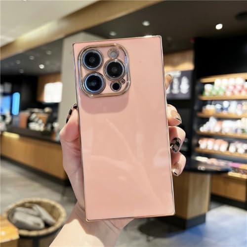 LYWZDZQ Luxuriöse Handyhülle mit plattiertem Rahmen für iPhone 16 15 14 13 12 11 Pro X Xs Xr Max 7 8 Plus SE, weiche, stoßfeste Rückseite, Pink, für 16 Pro Max LYWZDZQ Luxuriöse Handyhülle mit plattiertem Rahmen für iPhone 16 15 14 13 12 11 Pro X Xs Xr Max 7 8 Plus SE, weiche, stoßfeste Rückseite, Pink, für 16 Pro Max von LYWZDZQ