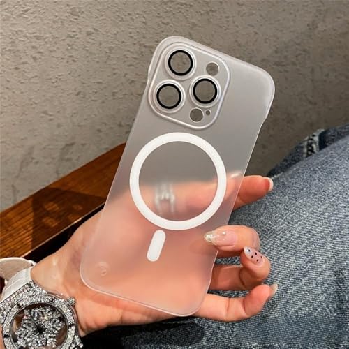 LYWZDZQ Ultradünne, Matte, rahmenlose Magnethülle für iPhone 16 15 14 13 12 Pro Max, kabellose Ladelinsen-Schutzhülle, Weiß, für iPhone 16 Plus LYWZDZQ Ultradünne, Matte, rahmenlose Magnethülle für iPhone 16 15 14 13 12 Pro Max, kabellose Ladelinsen-Schutzhülle, Weiß, für iPhone 16 Plus von LYWZDZQ