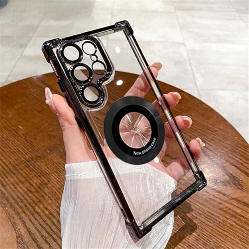 Schutzhülle für Samsung Galaxy S25, S24, Ultra, S23, FE, S22 Plus, S21, stoßfest, transparent, Hartschale, Schwarz, für Samsung S20 FE Schutzhülle für Samsung Galaxy S25, S24, Ultra, S23, FE, S22 Plus, S21, stoßfest, transparent, Hartschale, Schwarz, für Samsung S20 FE von LYWZDZQ