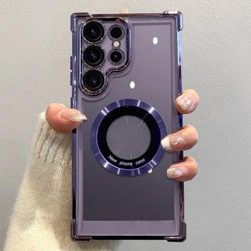 Schutzhülle für Samsung Galaxy S25, S24, Ultra, S23, FE, S22 Plus, S21, stoßfest, transparent, harte Rückseite, Lila, für Samsung S22 Plus Schutzhülle für Samsung Galaxy S25, S24, Ultra, S23, FE, S22 Plus, S21, stoßfest, transparent, harte Rückseite, Lila, für Samsung S22 Plus von LYWZDZQ