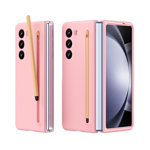 Skin Feel Purity-Gehäuse für Samsung Galaxy Z Fold6 Fold5 Fold4 Fold3, Bonbonfarbene Harte PC-Schutzhülle, Pink, für Galaxy Z Fold3 von LYWZDZQ