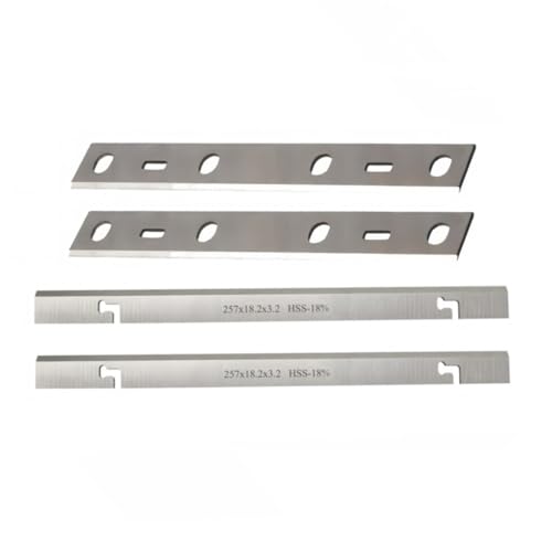 HSS-Hobelmesser for Holz, 2 Stück 257 x 18,2 x 3,2 mm for F22-561 COD1500PT CC10T, 2 Stück 210 x 22 x 1,8 mm for PT85 PT8500 HT850, Schneiden in der Holzbearbeitung von LYXDWRC