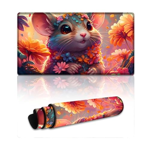 Gaming-Mauspad, Fantasy Mouse, erweitertes XXL-Mauspad, Tischunterlage für Laptop, Computer und PC, Gamer, Büro und Zuhause (40 x 75 x 0,3 cm) von LYXIANY