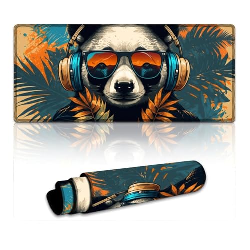 Gaming-Mauspad, bunter Panda, extragroßes Mauspad (40 x 90 x 0,3 cm), Mäusepad für Gaming, Computer, Notebook, Home Office von LYXIANY