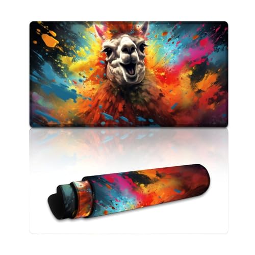 LYXIANY Computer-Mauspad, Farbe Alpaka, erweitertes XXL-Mauspad, Schreibtischunterlage mit Rutschfester Unterseite aus Naturkautschuk für Gamer/Desktop/Büro/Zuhause (40 x 75 x 0,3 cm) von LYXIANY