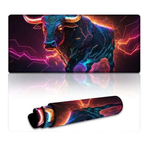 LYXIANY Computer-Mauspad Yak Extended XXXL Mauspad, Schreibtischunterlage mit Rutschfester Unterseite aus Naturkautschuk für Gamer/Desktop/Büro/Zuhause (40 x 90 x 0,3 cm) von LYXIANY