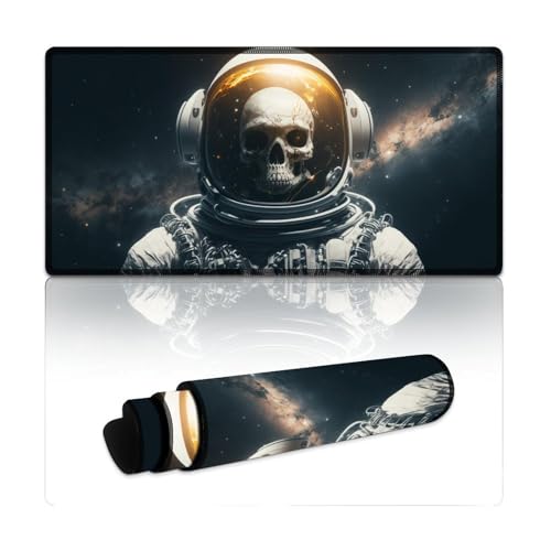 LYXIANY Gaming-Mauspad, Astronautenskelett, waschbares Mauspad (30 x 60 x 0,3 cm), Tastatur-Schreibtischunterlage mit glatter Gleitfläche und Rutschfester Unterseite von LYXIANY