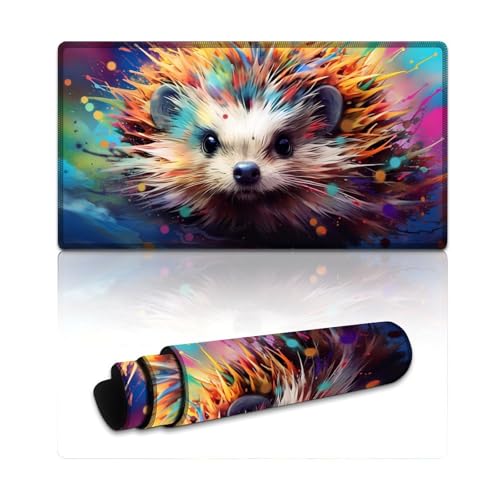 LYXIANY Gaming-Mauspad, Igel, XXL-Mauspad (40 x 75 x 0,3 cm), Tischunterlage für Computer, Laptop, Büro, Schreibtischzubehör von LYXIANY