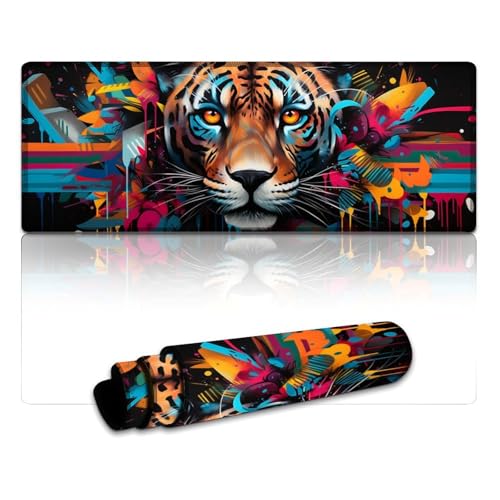 LYXIANY Gaming-Mauspad, Leopardenmuster, wasserdicht, Mauspad (30 x 80 x 0,3 cm), Schreibtischunterlage für Gaming-Computer, Laptop, Zuhause, Büro und unterwegs. von LYXIANY