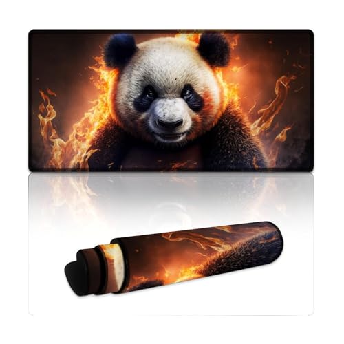LYXIANY Gaming-Mauspad, Panda L, Mauspad (30 x 60 x 0,3 cm), Tischmatte für Computer, Laptop, Büro, Schreibtischzubehör von LYXIANY