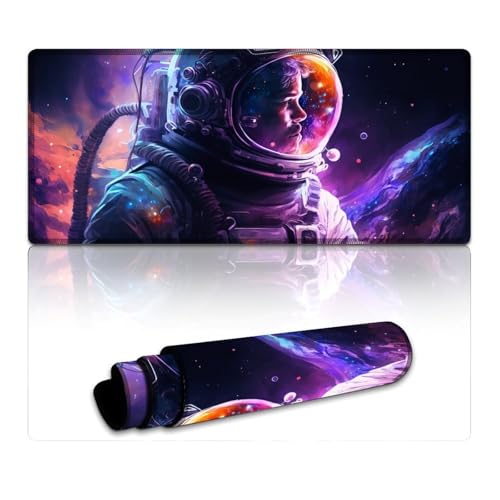 LYXIANY Gaming-Mauspad Astronaut, wasserdichtes Mauspad (40 x 90 x 0,3 cm), Tastatur-Schreibtischunterlage für Computer, Laptops, Büro, Schreibtischzubehör von LYXIANY