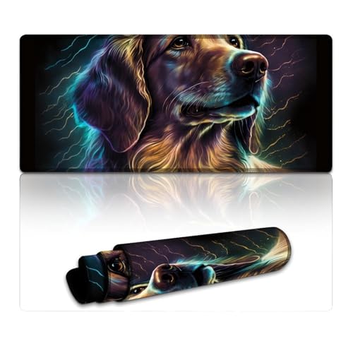 LYXIANY Gaming-Mauspad Golden Retriever Cloud XXXL Mauspad (40 x 90 x 0,3 cm) Tischmatte für Computer Laptop Büro Schreibtischzubehör von LYXIANY