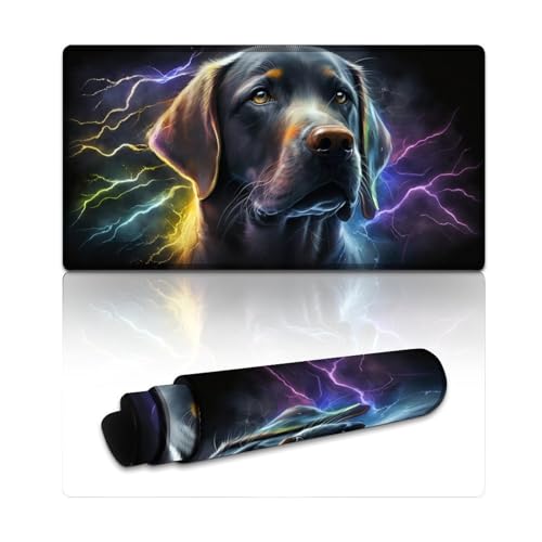 LYXIANY Gaming-Mauspad mit Labrador-Motiv, extragroß, Schreibtischunterlage für Gamer, Büro, Zuhause, MacBook, PC, Laptop, Schreibtisch (40 x 75 x 0,3 cm) von LYXIANY