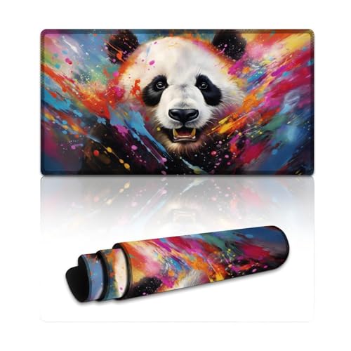 LYXIANY Großes Gaming-Mauspad, Panda, extra großes Mauspad (40 x 75 x 0,3 cm), Schreibtischunterlage für Gamer, Büro, Zuhause, MacBook, PC, Laptop, Schreibtisch von LYXIANY