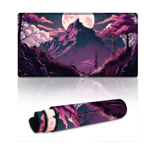 LYXIANY Großes Gaming-Mauspad Mount Fuji Mauspad (40 x 75 x 0,3 cm) Mäusepad mit Rutschfester Unterseite, wasserdicht und schmutzabweisend, geeignet für PC, Laptop von LYXIANY