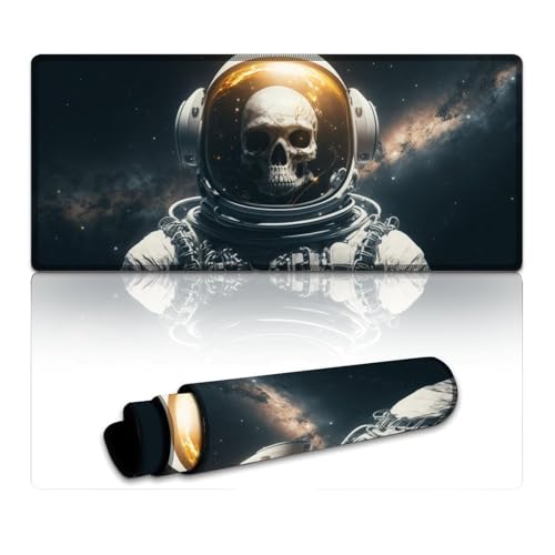 LYXIANY Großes Gaming-Mauspad mit Astronauten-Skelett, erweitertes XXXL-Mauspad (40 x 90 x 0,3 cm), Mäusepad für Männer und Kinder, Büro-Schreibtisch-Dekor von LYXIANY
